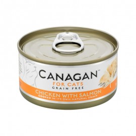Canagan 雞肉伴三文魚 無穀物貓罐頭 75g x 12罐 [24罐折扣優惠$324]